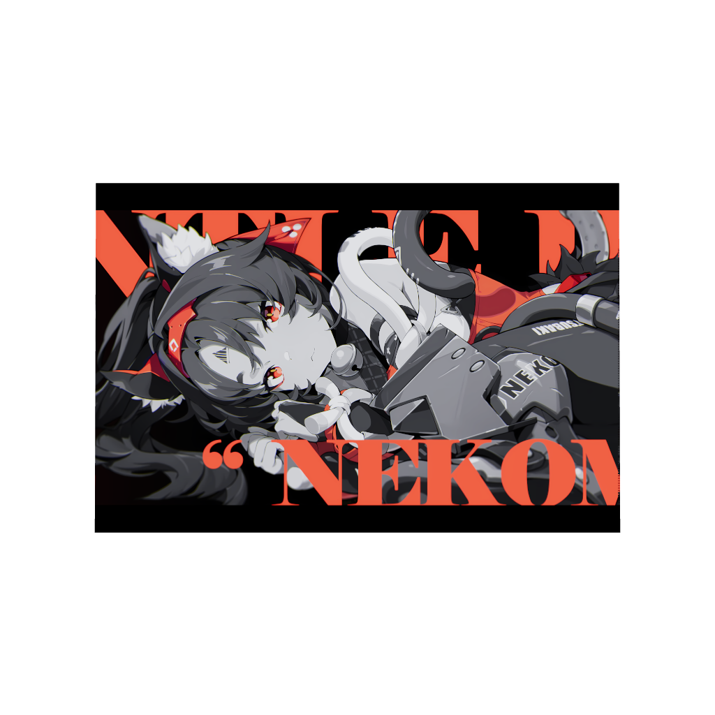 Hoyoverse Zenless Zone Zero ZZZ gaming acrylic poster by Arcadia North. Nekomata M3 Mindscape Cinema artwork. Acrylic wall art printed on acrylic.