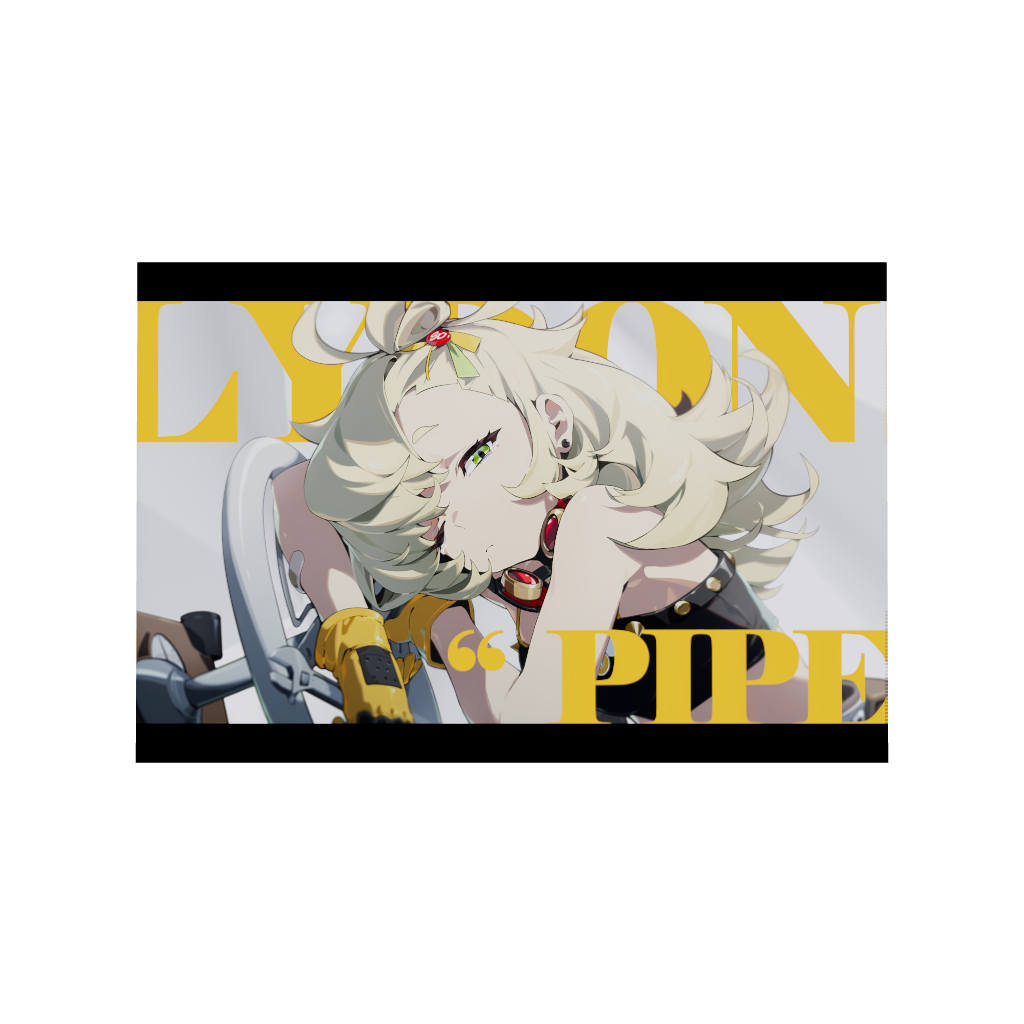 Hoyoverse Zenless Zone Zero ZZZ gaming acrylic poster by Arcadia North. Piper M6 Mindscape Cinema artwork. Acrylic wall art printed on acrylic.