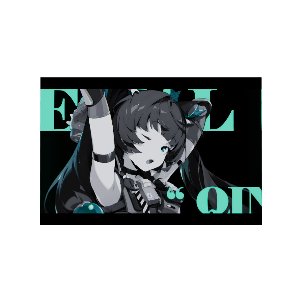 Hoyoverse Zenless Zone Zero ZZZ gaming acrylic poster by Arcadia North. Qingyi M3 Mindscape Cinema artwork. Acrylic wall art printed on acrylic.