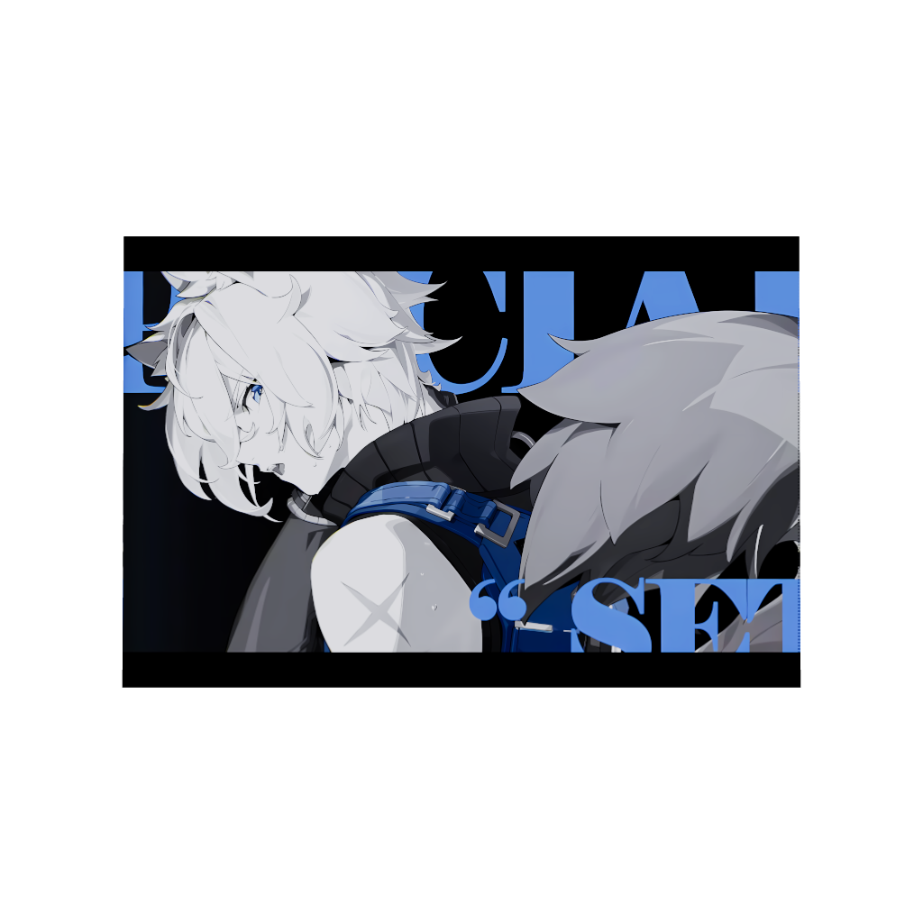 Hoyoverse Zenless Zone Zero ZZZ gaming acrylic poster by Arcadia North. Seth M3 Mindscape Cinema artwork. Acrylic wall art printed on acrylic.