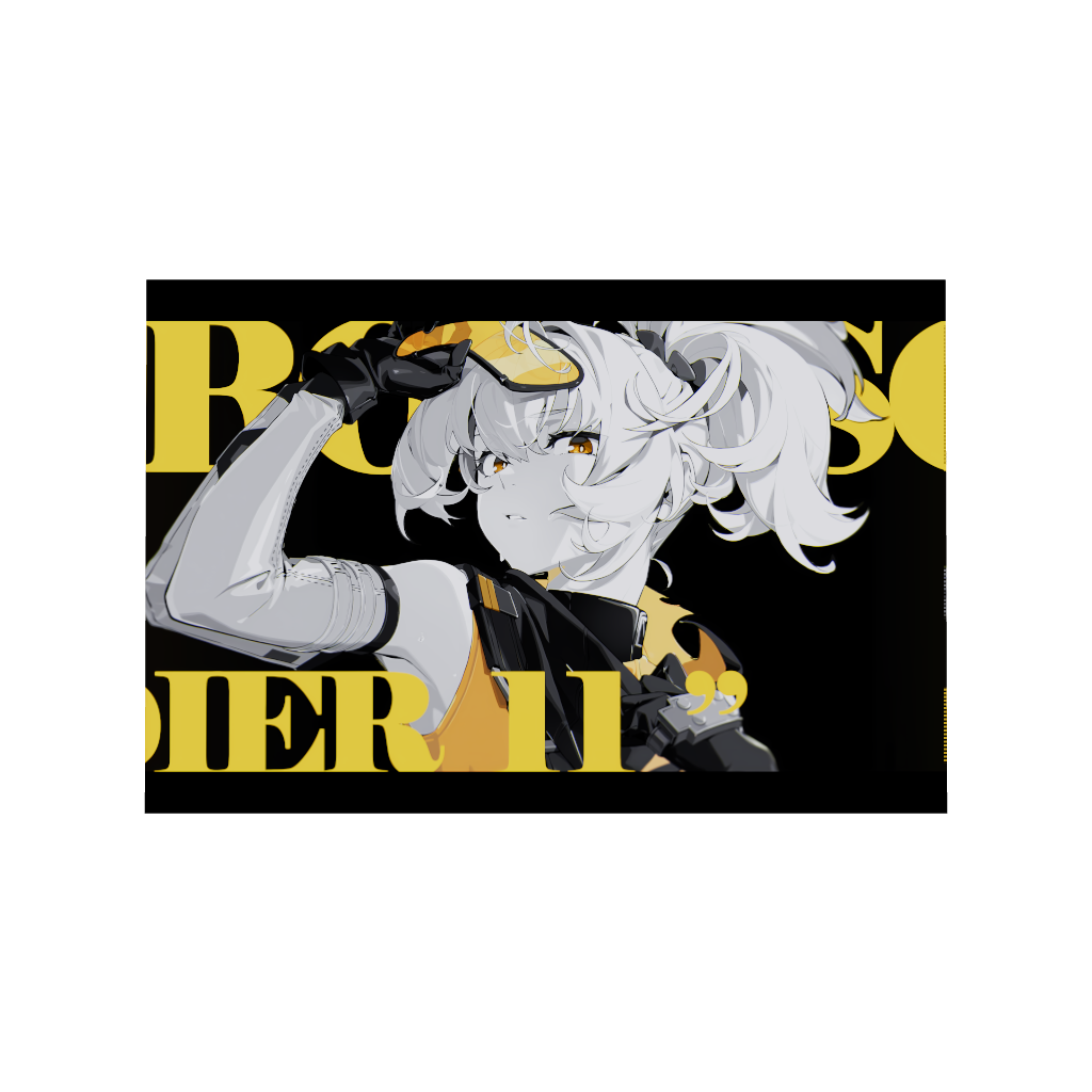 Hoyoverse Zenless Zone Zero ZZZ gaming acrylic poster by Arcadia North. Soldier 11 M3 Mindscape Cinema artwork. Acrylic wall art printed on acrylic.