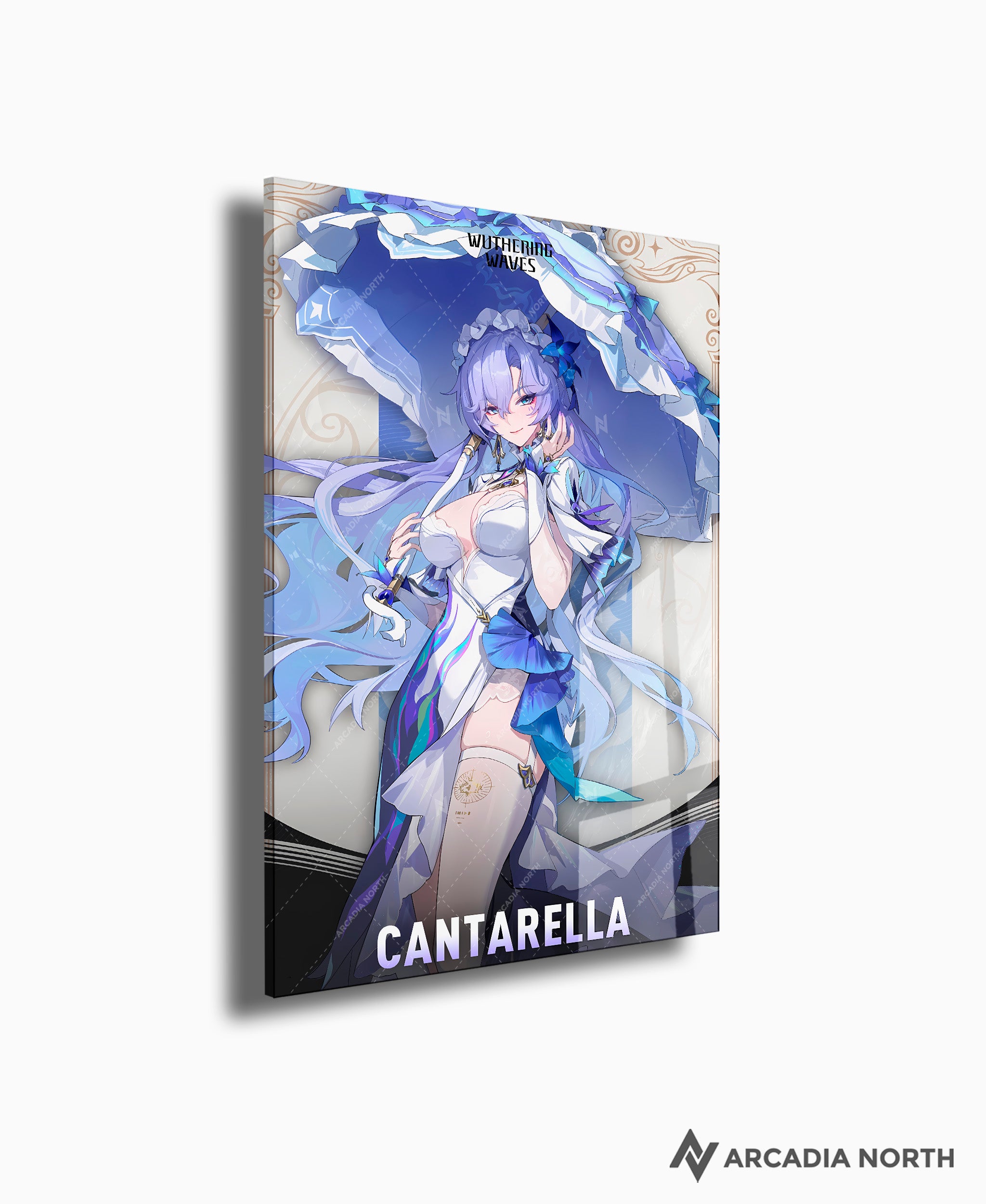 Wuthering Waves WuWa gaming acrylic poster by Arcadia North. Cantarella Character Card. Acrylic wall art printed on acrylic.