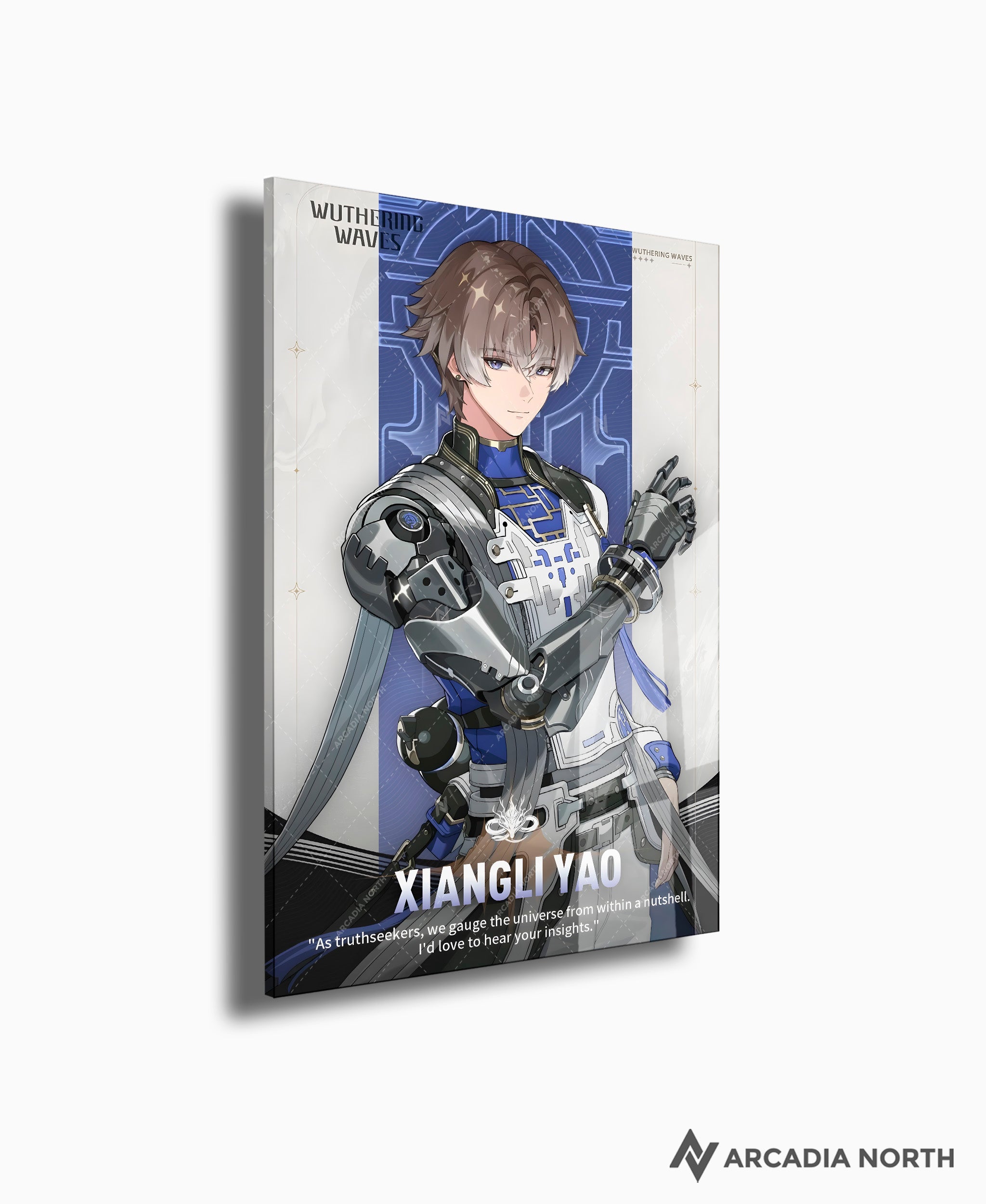 Wuthering Waves WuWa gaming acrylic poster by Arcadia North. Xiangli Yao Character Card. Acrylic wall art printed on acrylic.