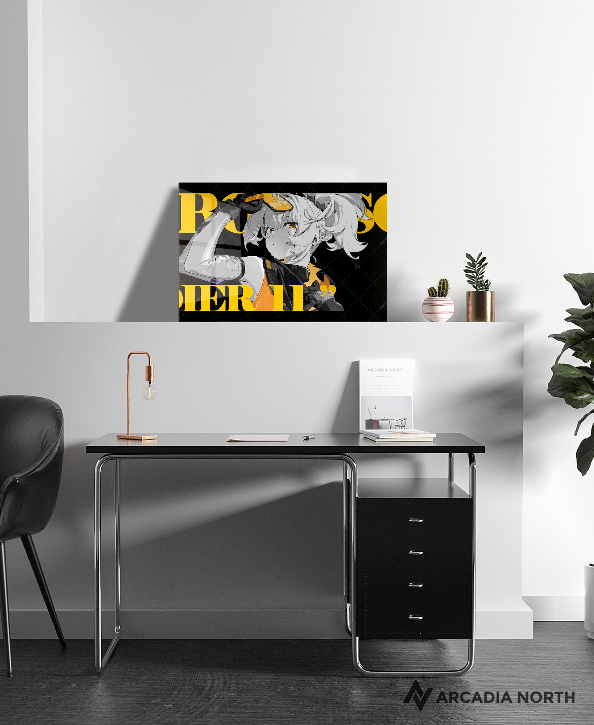 Hoyoverse Zenless Zone Zero ZZZ gaming acrylic poster by Arcadia North. Soldier 11 M3 Mindscape Cinema artwork. Acrylic wall art printed on acrylic.