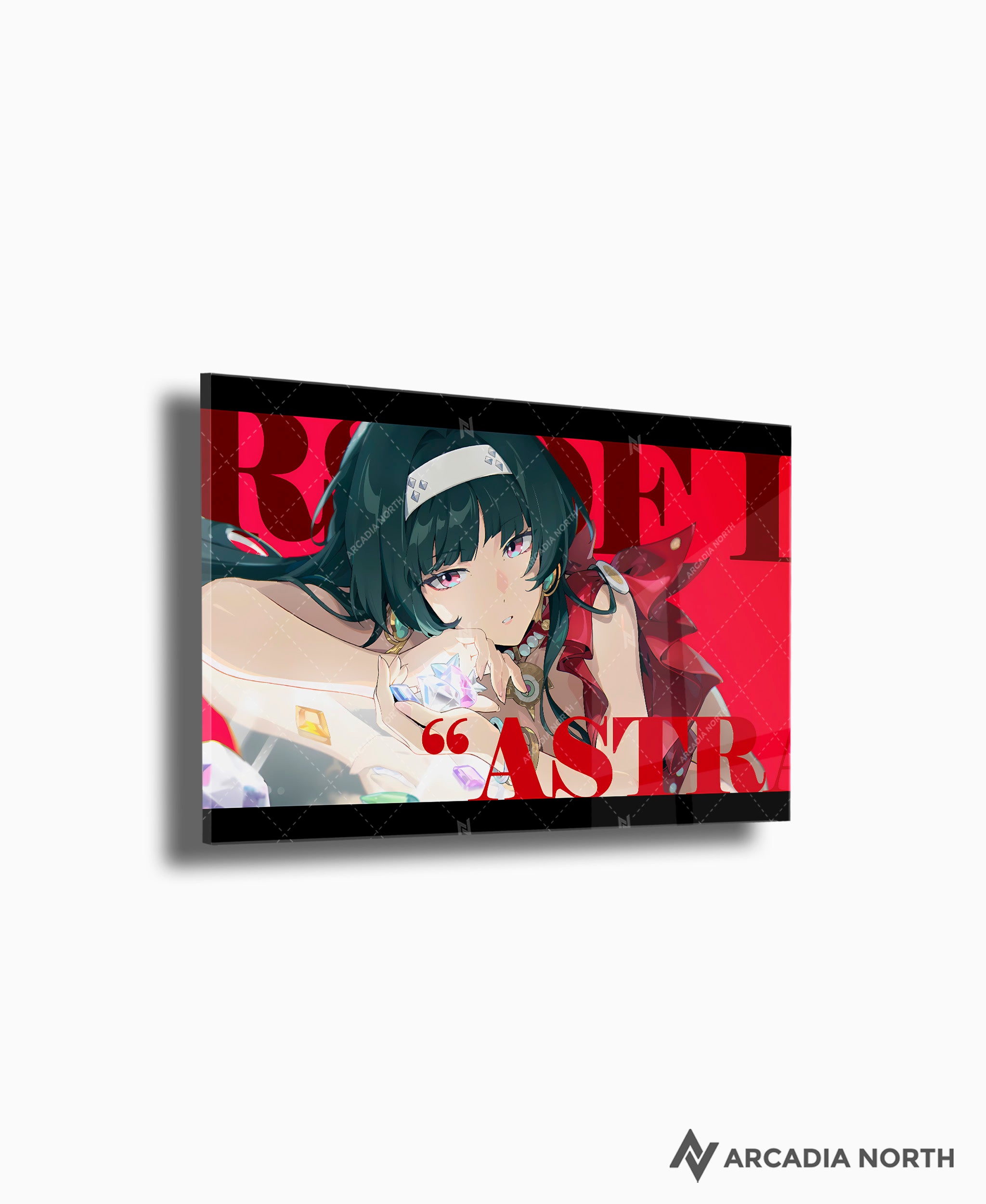 Hoyoverse Zenless Zone Zero ZZZ gaming acrylic poster by Arcadia North. Astra Yao M6 Mindscape Cinema artwork. Acrylic wall art printed on acrylic.