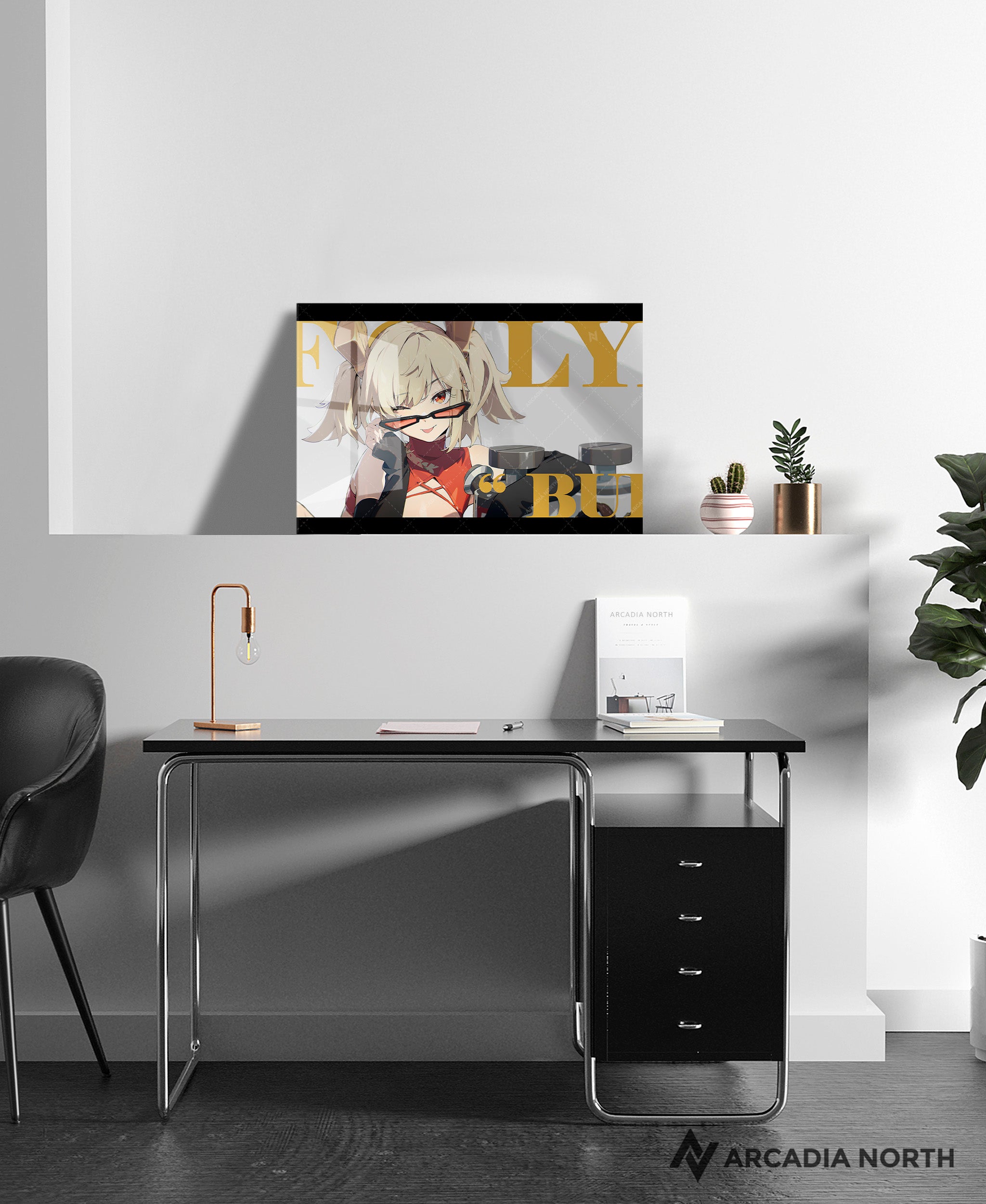 Hoyoverse Zenless Zone Zero ZZZ gaming acrylic poster by Arcadia North. Burnice M6 Mindscape Cinema artwork. Acrylic wall art printed on acrylic.