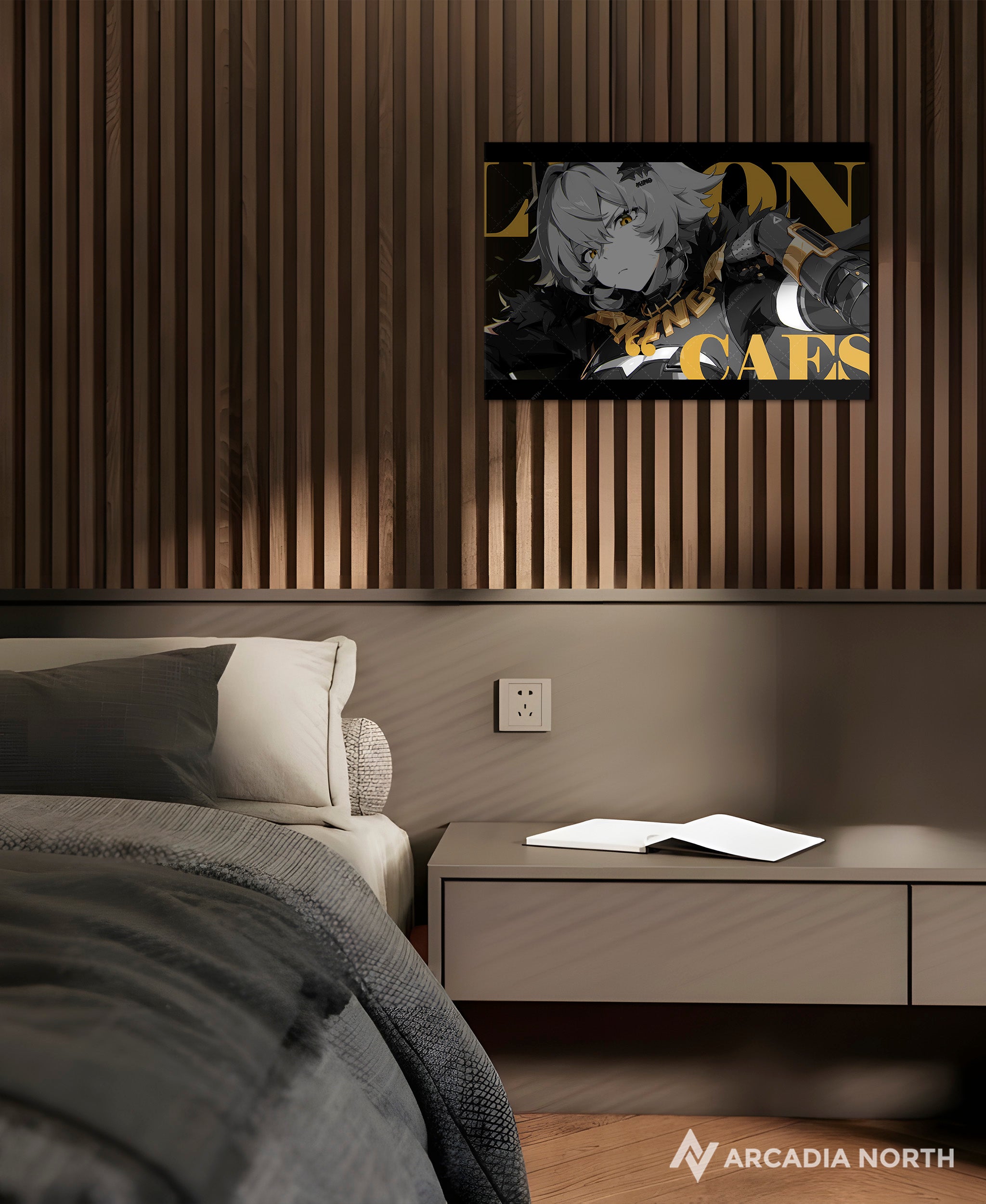 Hoyoverse Zenless Zone Zero ZZZ gaming acrylic poster by Arcadia North. Caesar M3 Mindscape Cinema artwork. Acrylic wall art printed on acrylic.