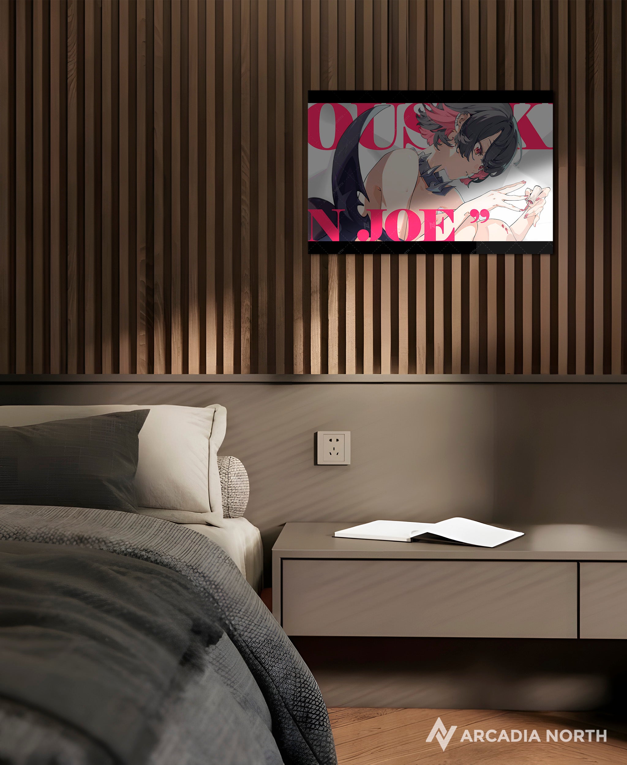 Hoyoverse Zenless Zone Zero ZZZ gaming acrylic poster by Arcadia North. Ellen M6 Mindscape Cinema artwork. Acrylic wall art printed on acrylic.