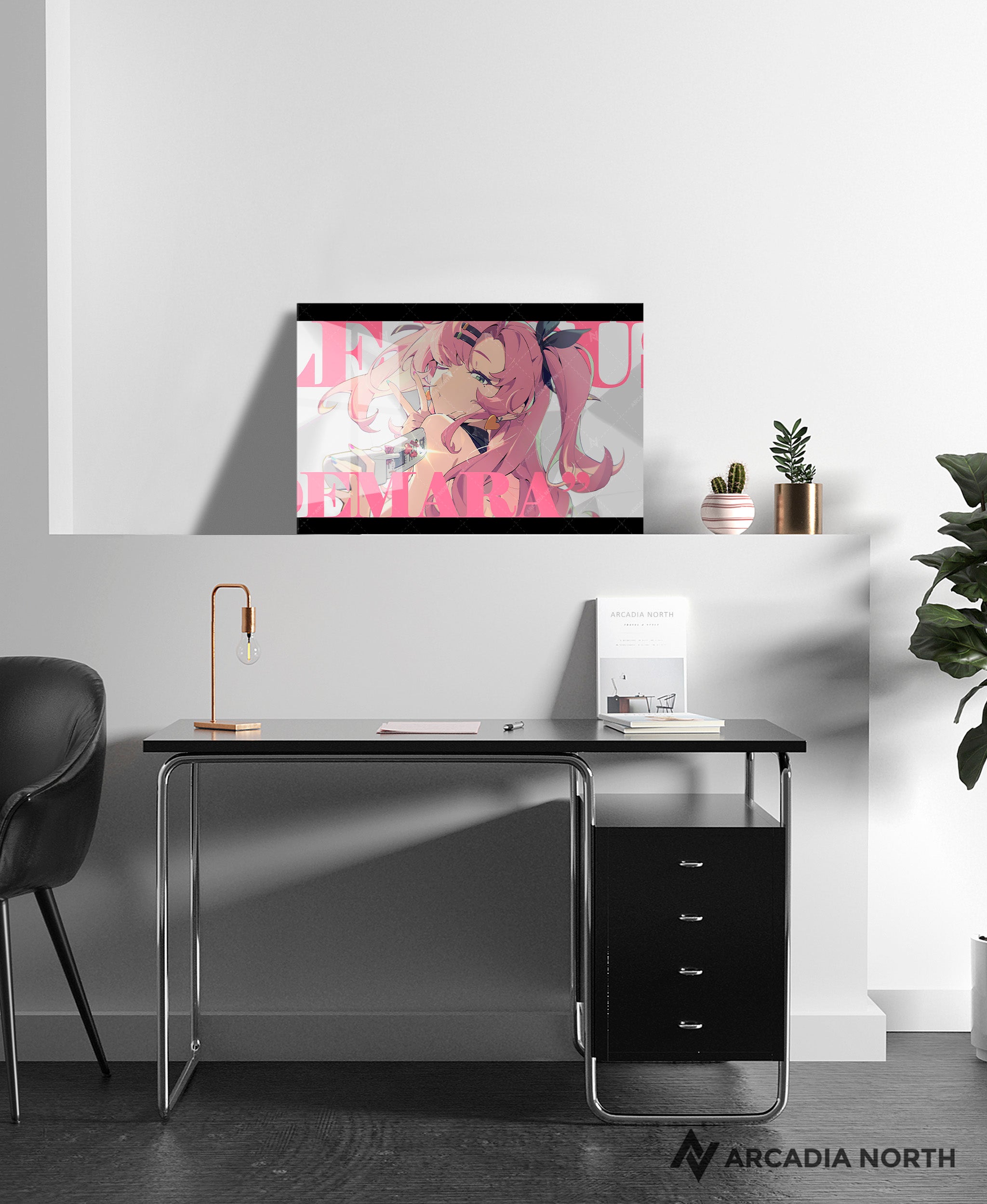 Hoyoverse Zenless Zone Zero ZZZ gaming acrylic poster by Arcadia North. Nicole M6 Mindscape Cinema artwork. Acrylic wall art printed on acrylic.