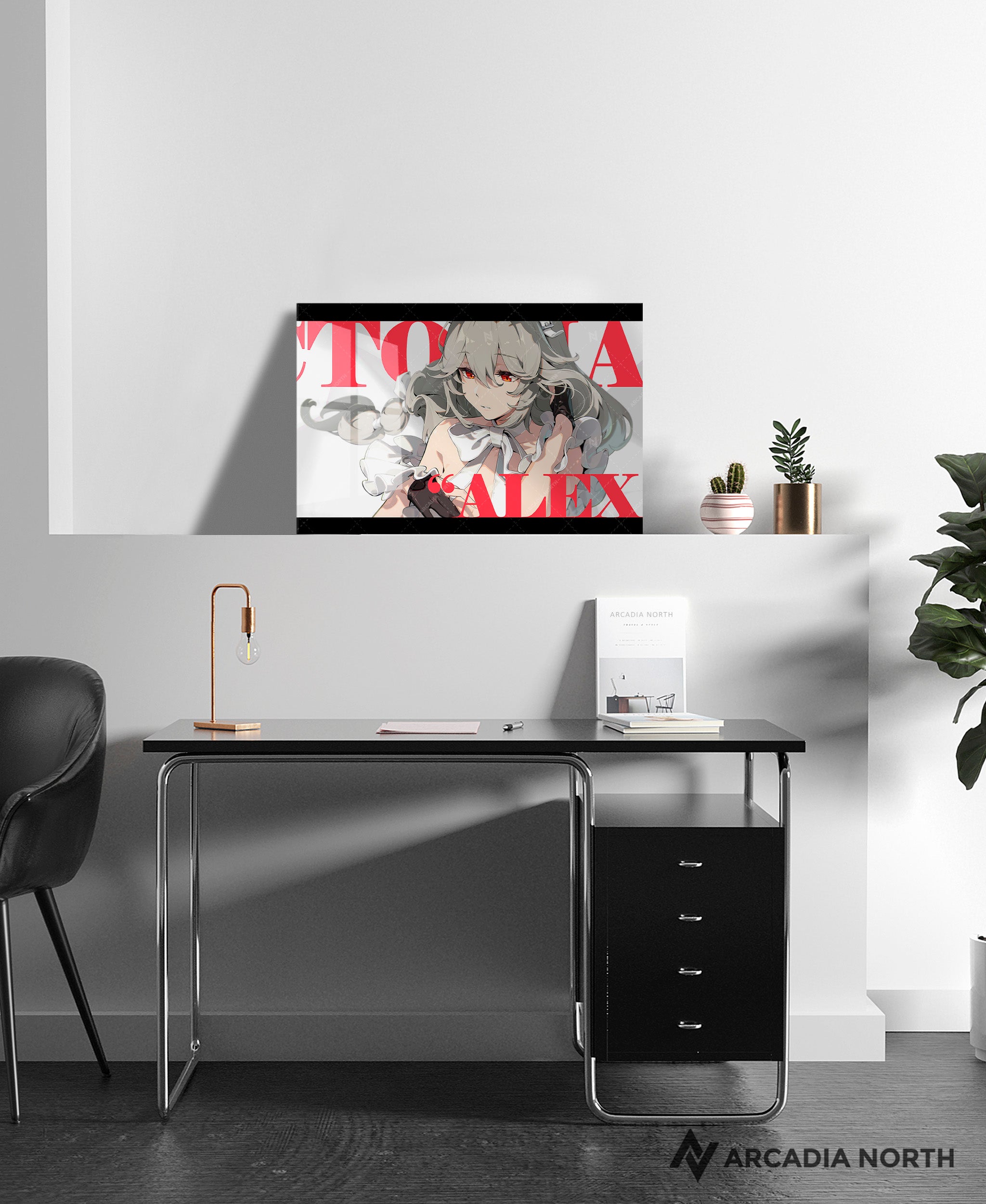 Hoyoverse Zenless Zone Zero ZZZ gaming acrylic poster by Arcadia North. Rina M6 Mindscape Cinema artwork. Acrylic wall art printed on acrylic.