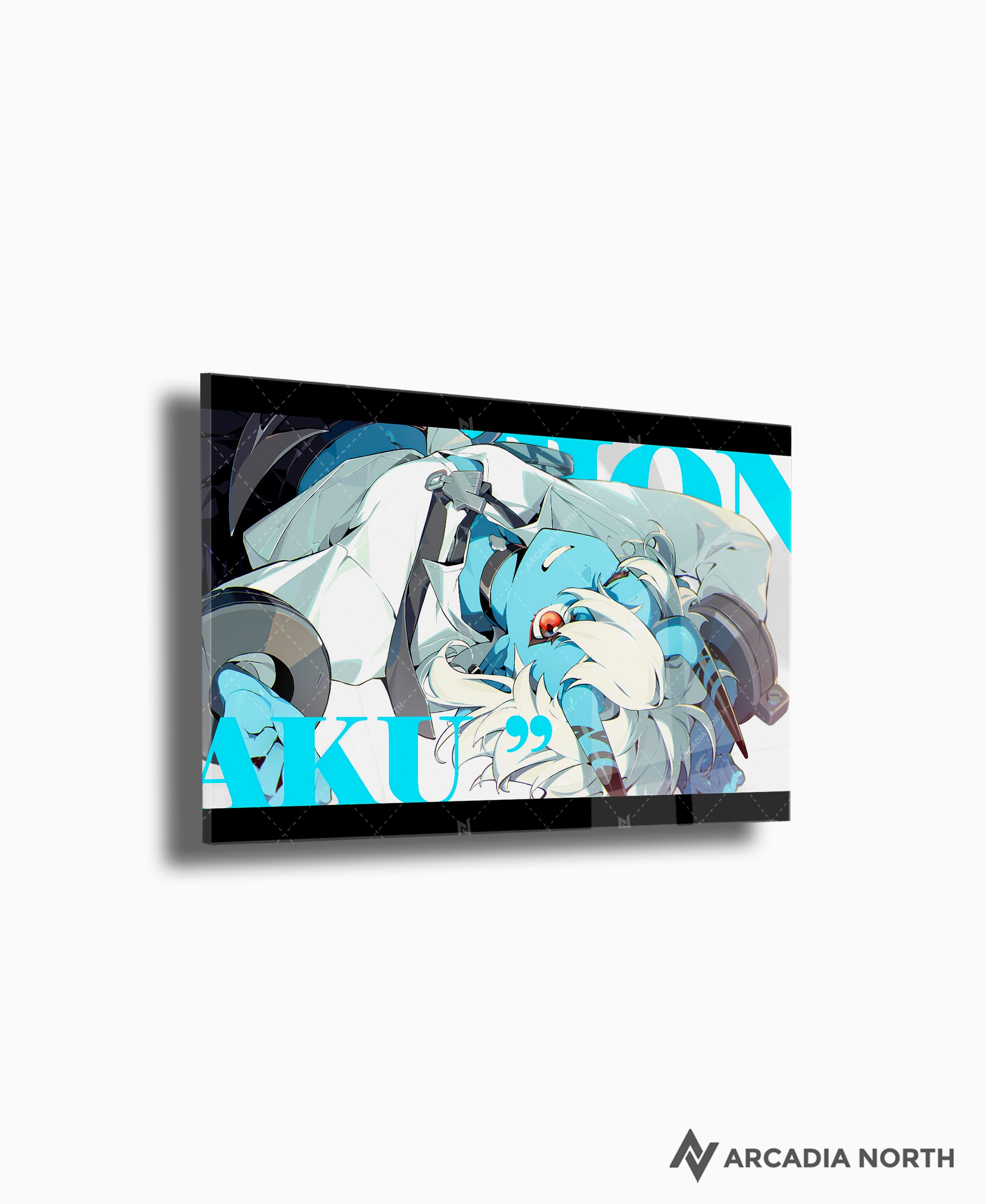 Hoyoverse Zenless Zone Zero ZZZ gaming acrylic poster by Arcadia North. Soukaku M6 Mindscape Cinema artwork. Acrylic wall art printed on acrylic.