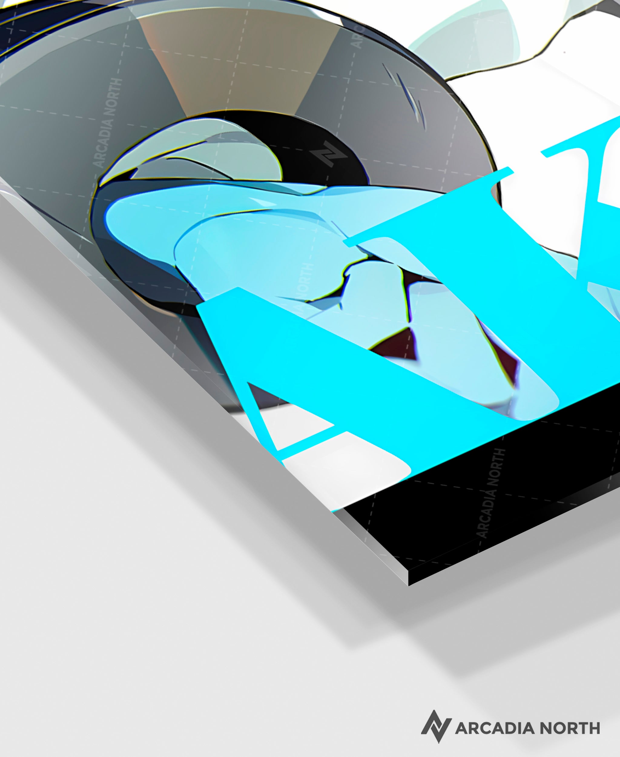 Hoyoverse Zenless Zone Zero ZZZ gaming acrylic poster by Arcadia North. Soukaku M6 Mindscape Cinema artwork. Acrylic wall art printed on acrylic.