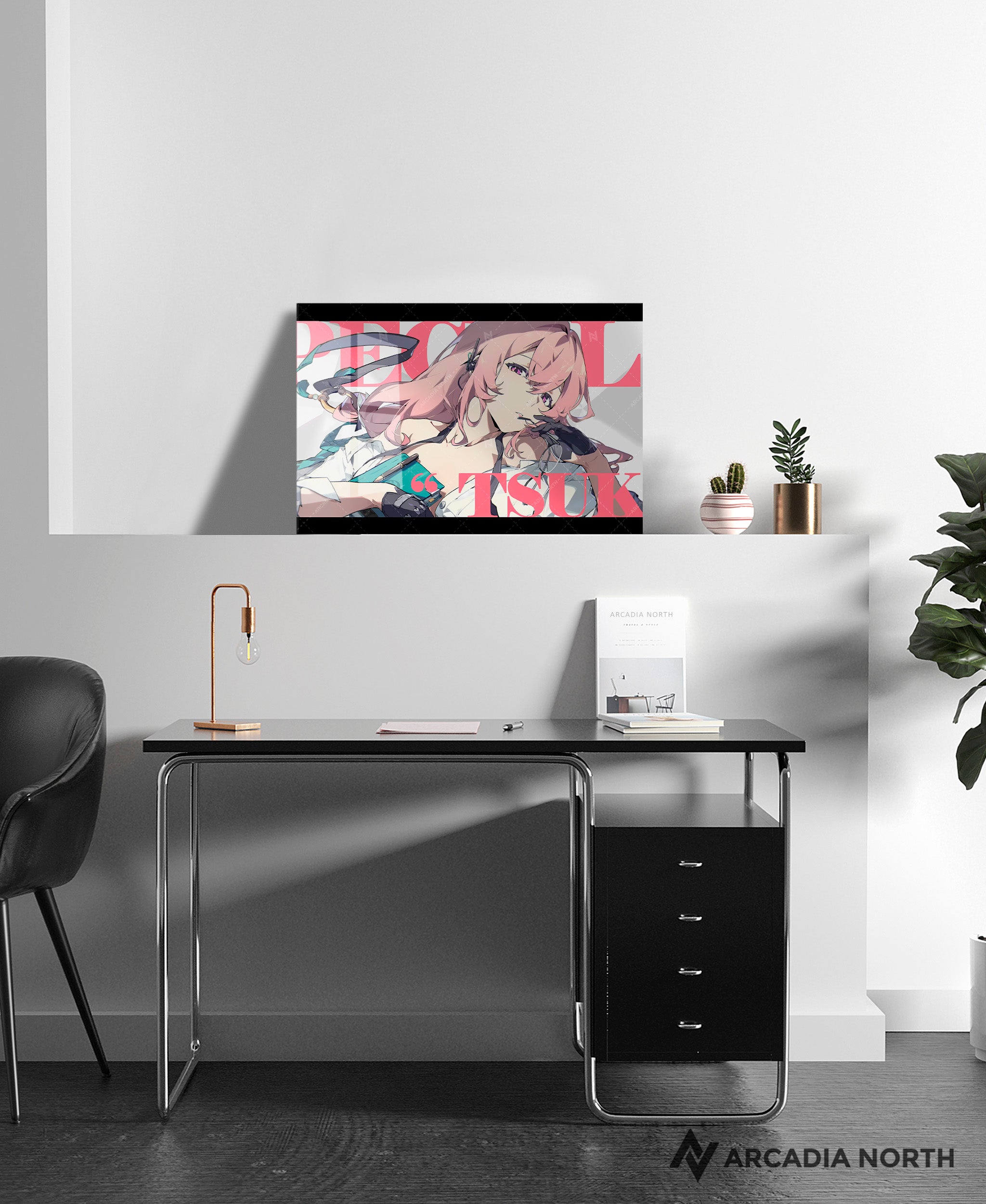 Hoyoverse Zenless Zone Zero ZZZ gaming acrylic poster by Arcadia North. Yanagi M6 Mindscape Cinema artwork. Acrylic wall art printed on acrylic.