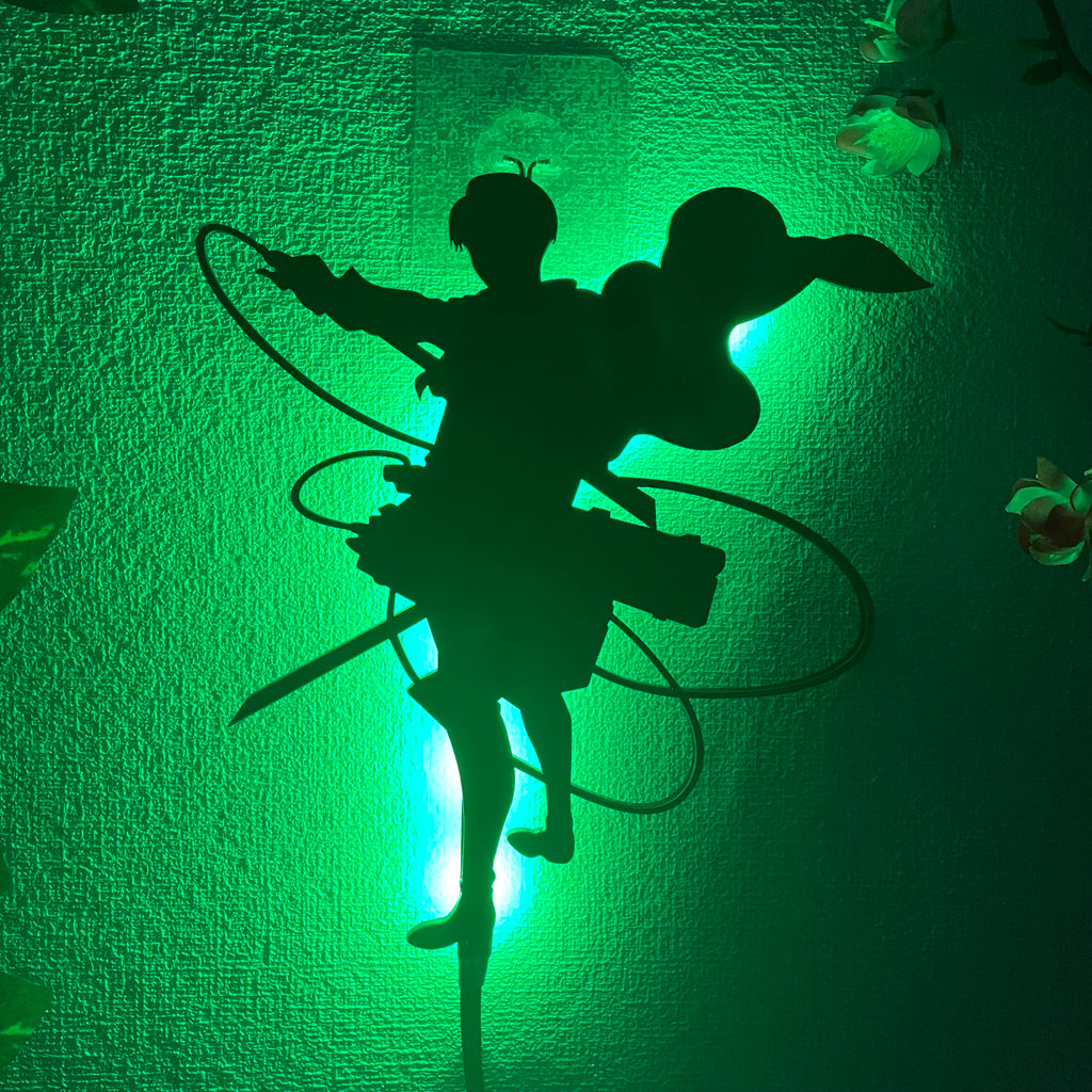 Attack on Titan Levi Ackerman anime silhouette light