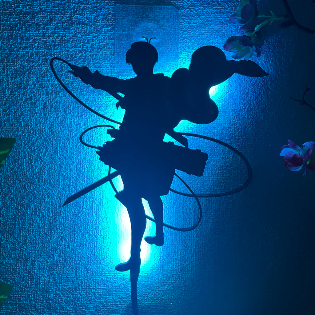 Attack on Titan Levi Ackerman anime silhouette light