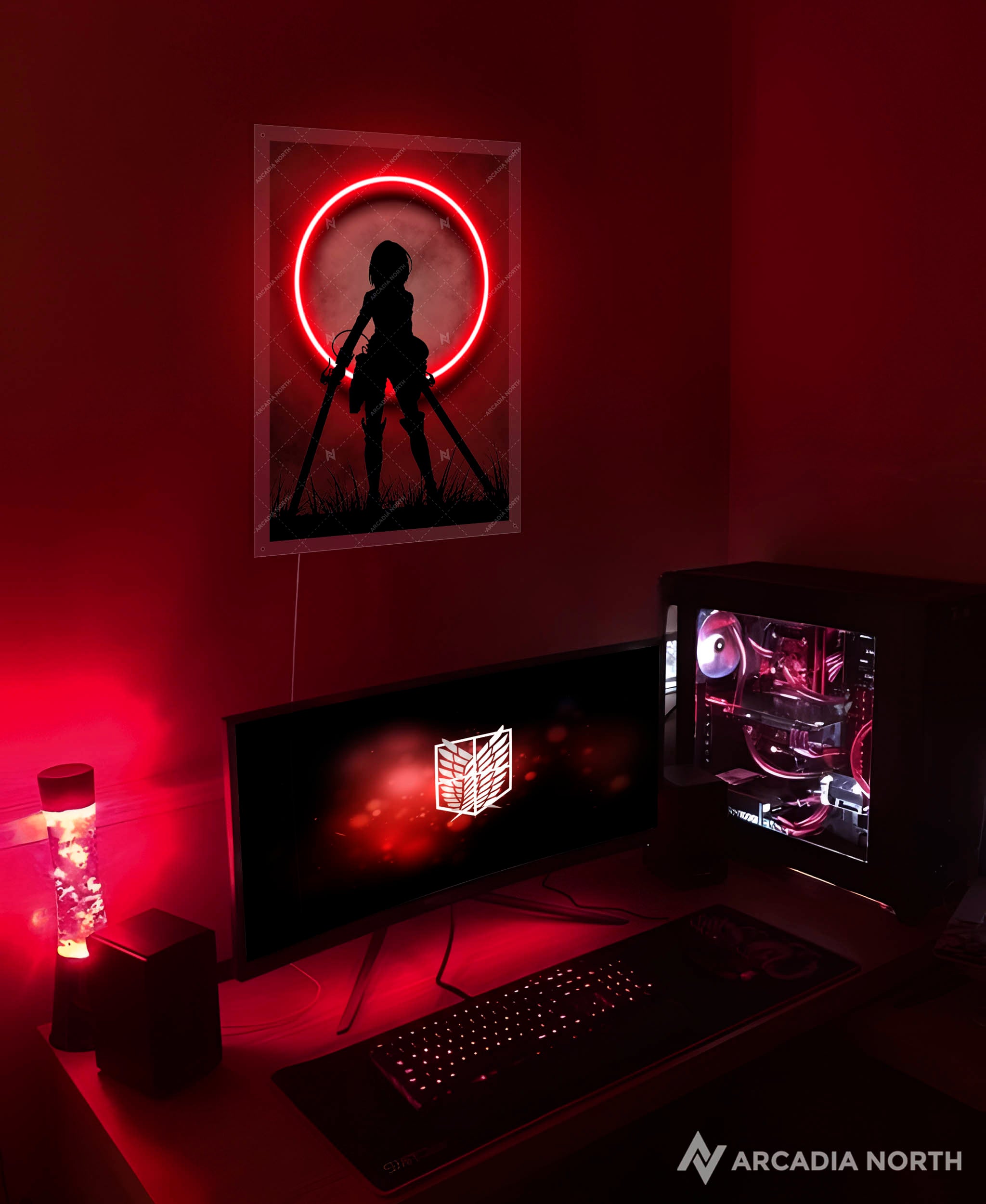 Attack on Titan | Mikasa Moon - AURALIGHT™ LED Poster