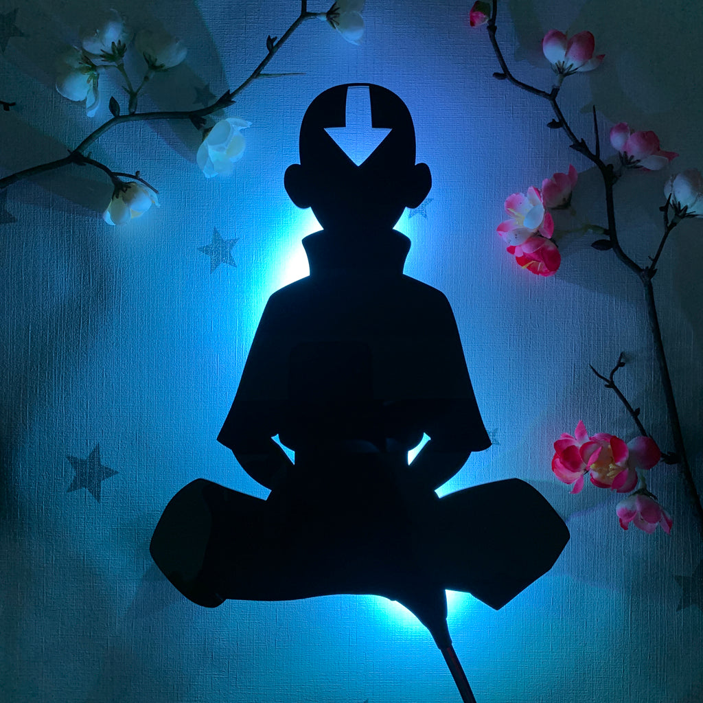 Avatar Aang anime silhouette light