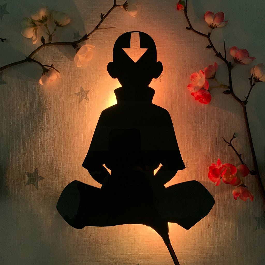 Avatar Aang anime silhouette light