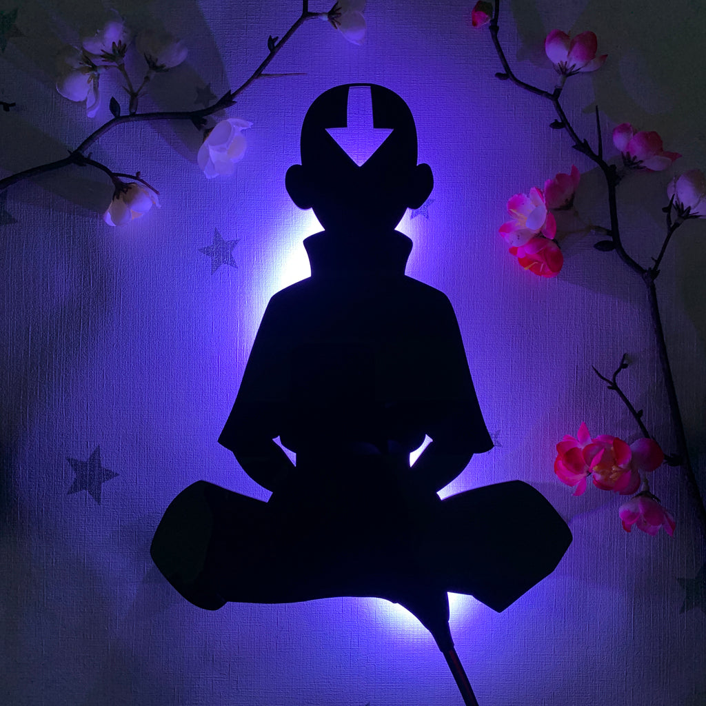 Avatar Aang anime silhouette light