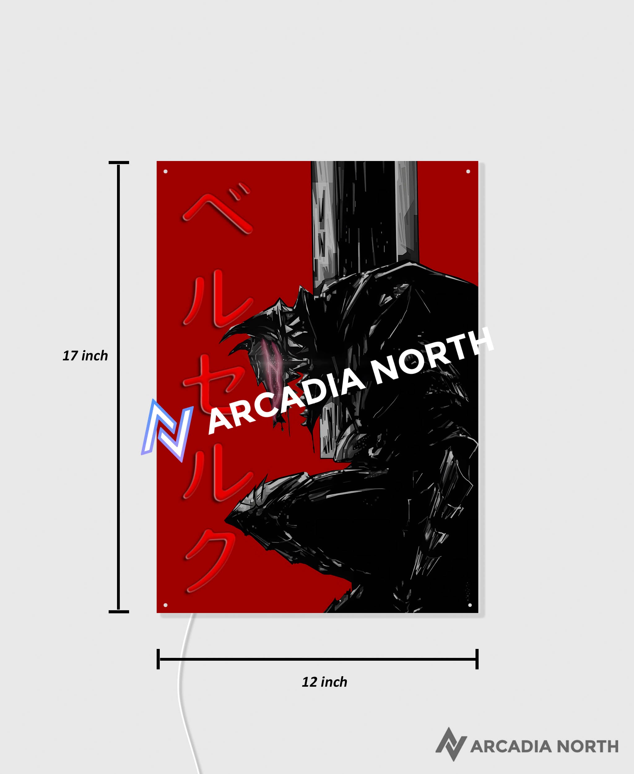 Berserk | Berserk Katakana - AURALIGHT™ LED Poster