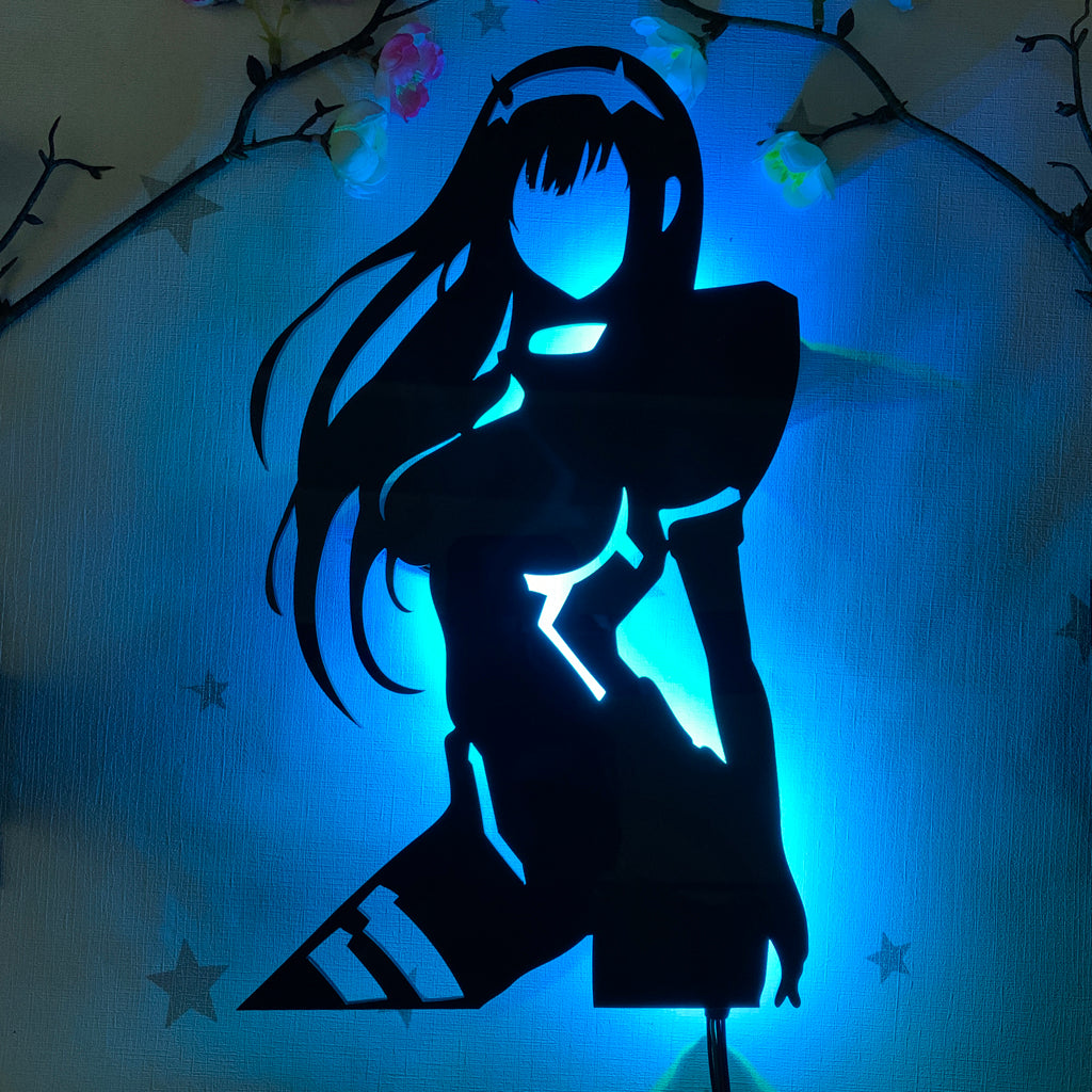 Darling in the Franxx Zero Two anime silhouette light