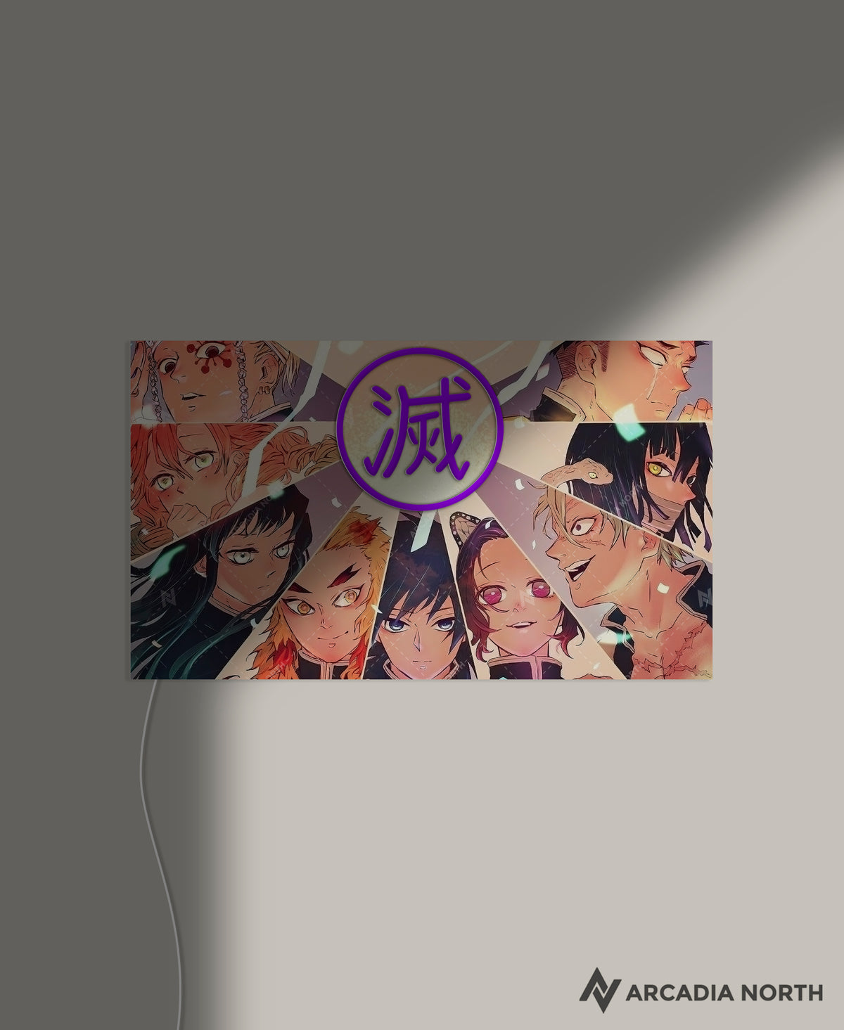 Destroy Led Sign Demon Slayer | Hashira Destroy Kanji - AURALIGHT™ LED Poster