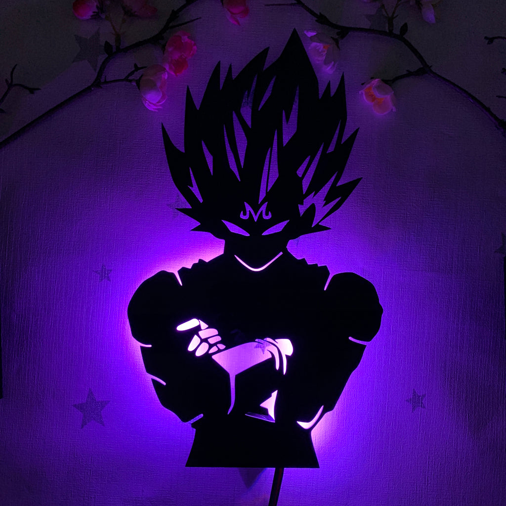 Dragon Ball Majin Vegeta anime silhouette light