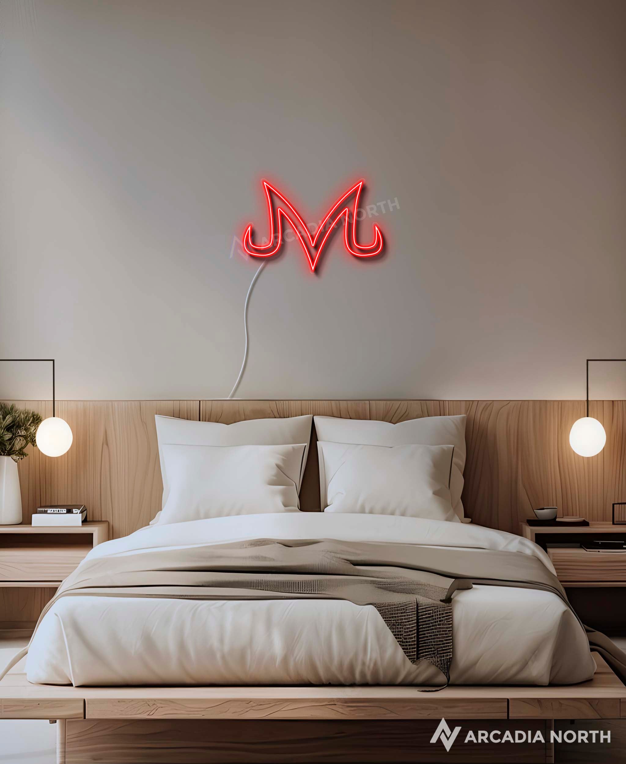 Dragon Ball Z Majin symbol anime neon sign by Arcadia North