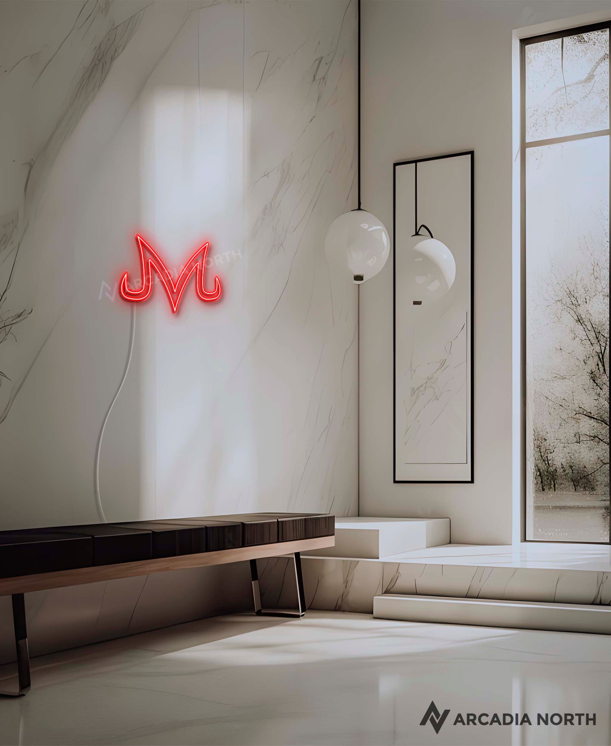 Dragon Ball Z Majin symbol anime neon sign by Arcadia North