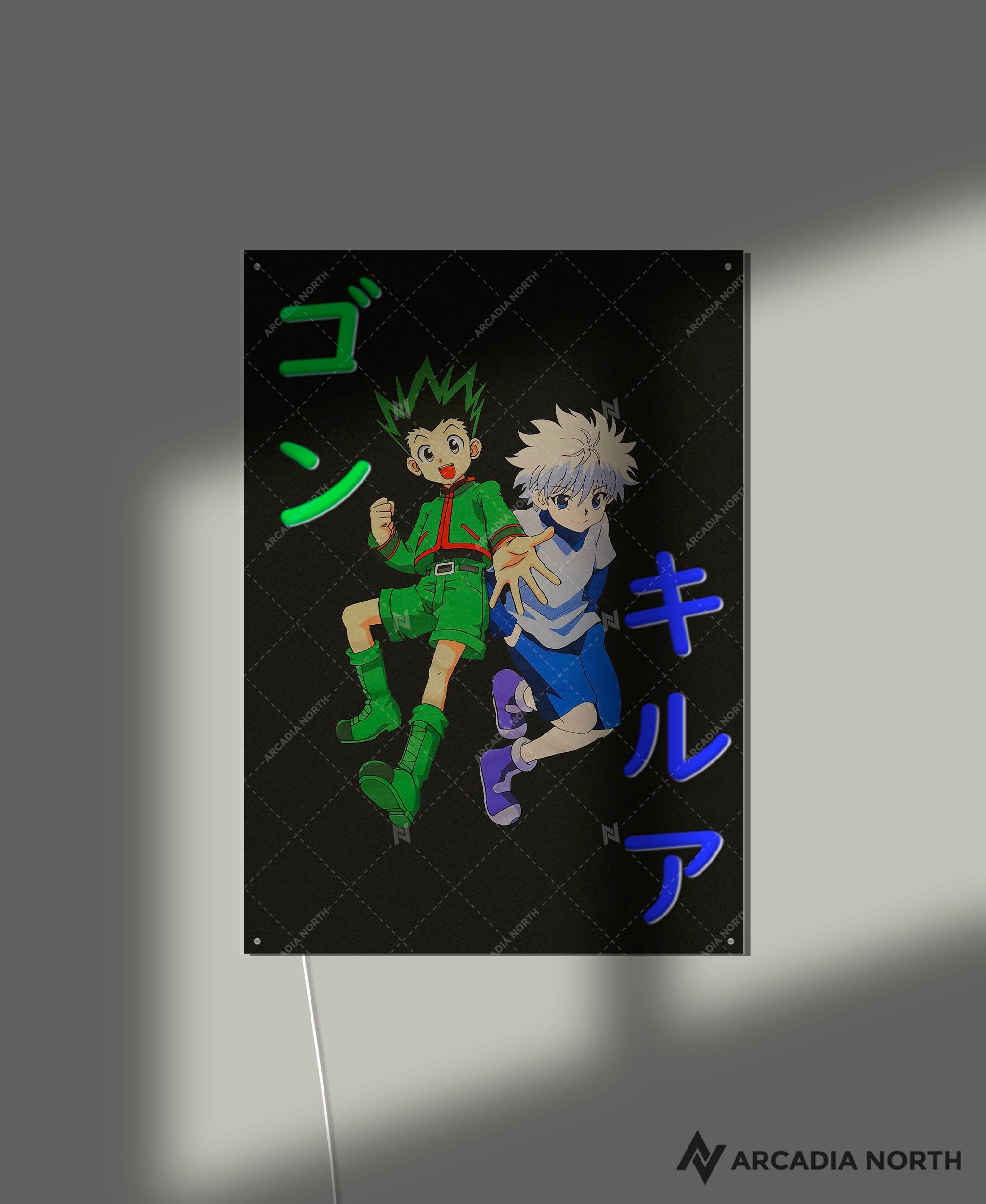 Gon x Killua Katakana AURALIGHT 12 x 17 30.48 x 43.18 cm