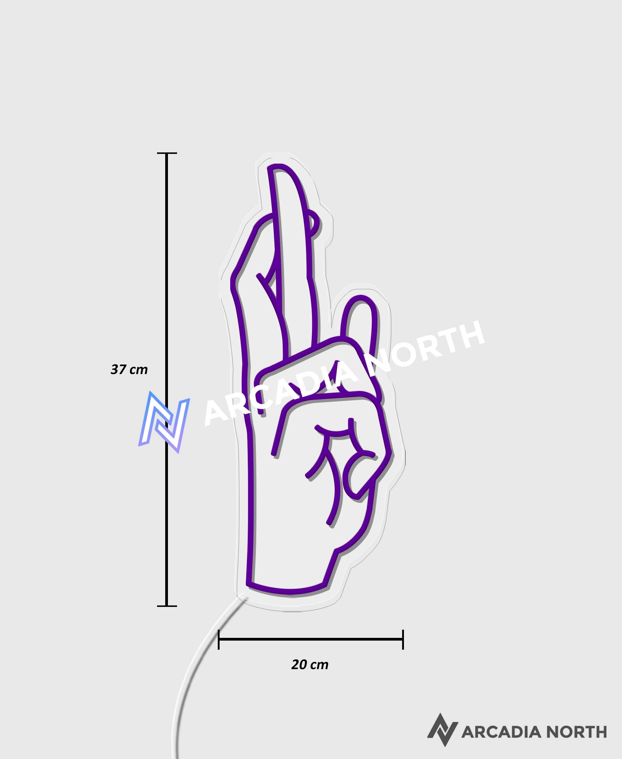 Jujutsu Kaisen Gojo Satoru Infinite Void hand symbol anime neon sign by Arcadia North