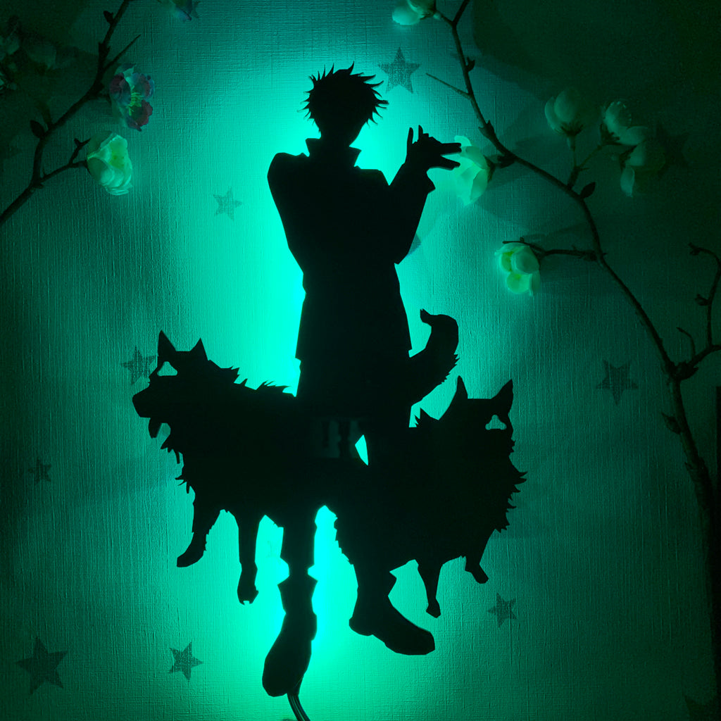 Jujutsu Kaisen Megumi Fushiguro anime silhouette light