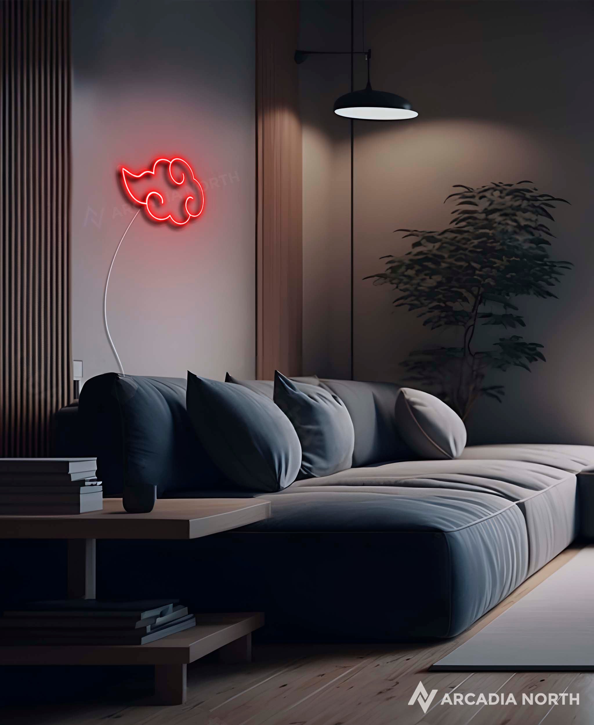 Naruto Akatsuki cloud anime neon sign by Arcadia North