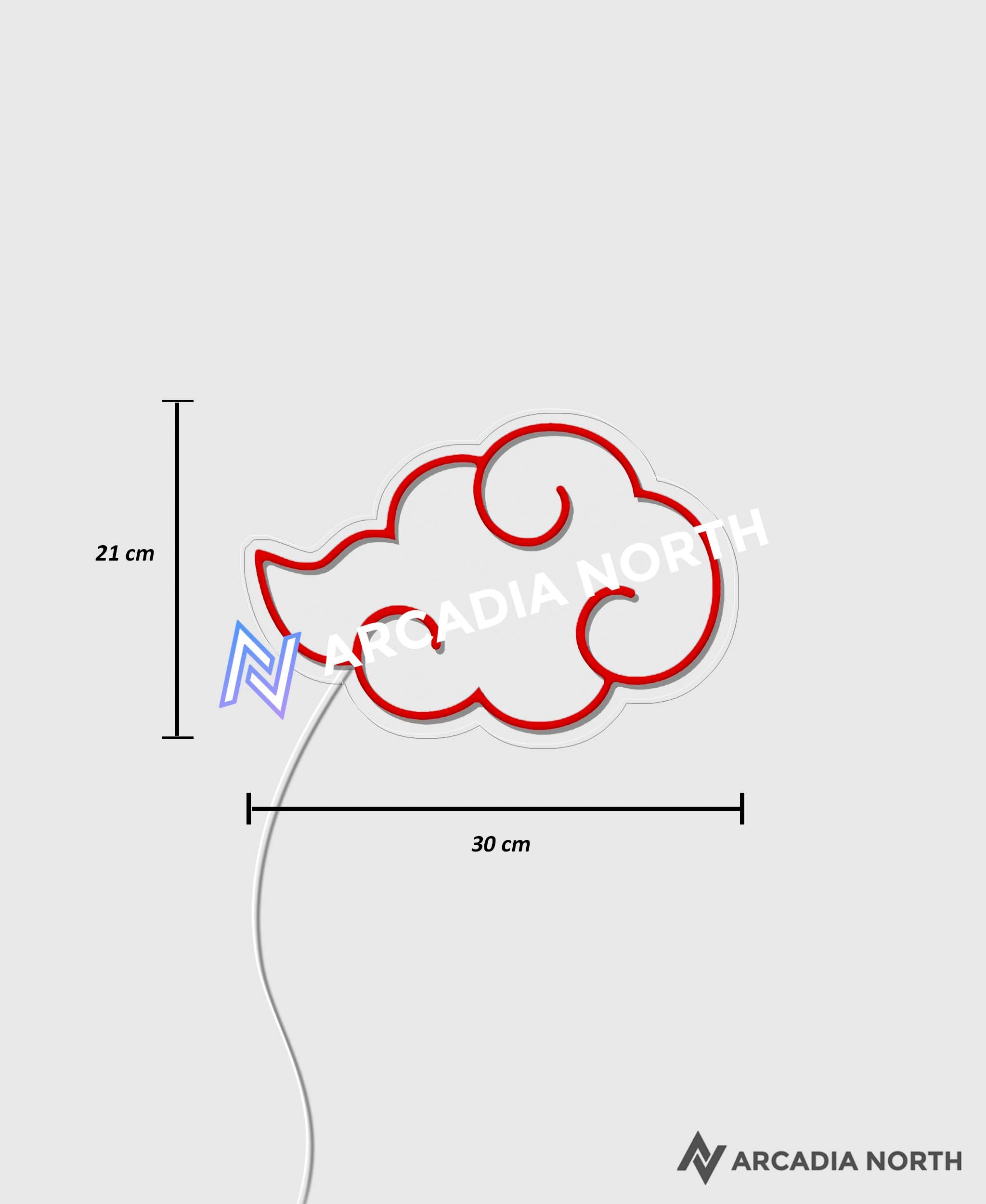 Naruto Akatsuki cloud anime neon sign by Arcadia North