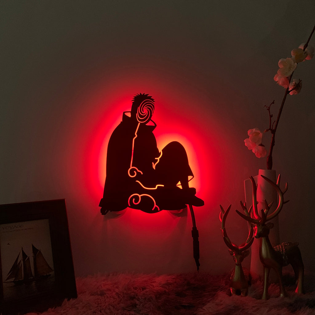 Naruto Obito Uchiha anime silhouette light
