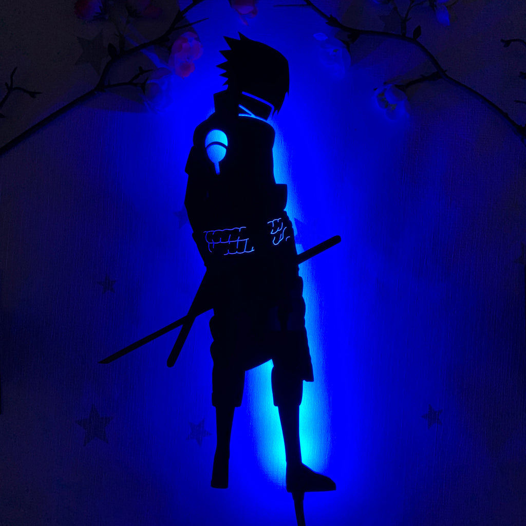 Naruto Sasuke Uchiha anime silhouette light