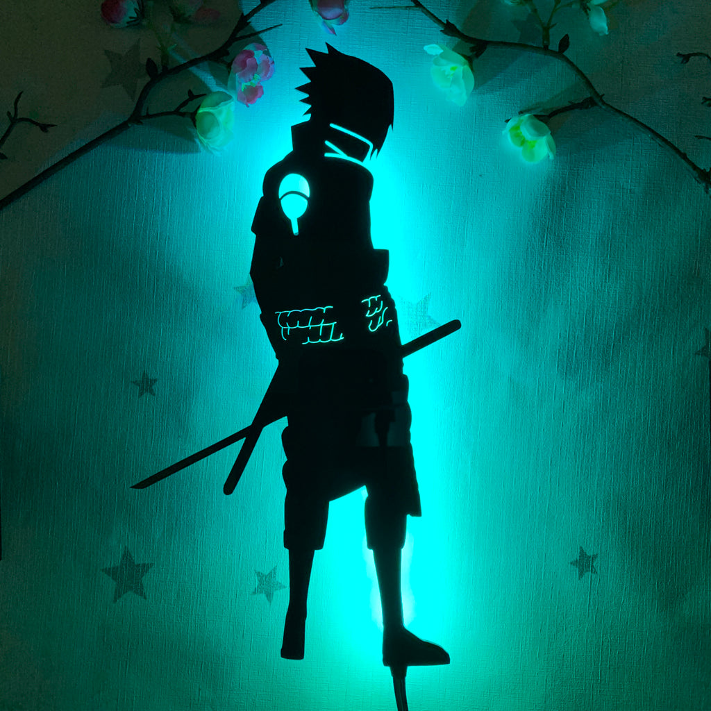 Naruto Sasuke Uchiha anime silhouette light