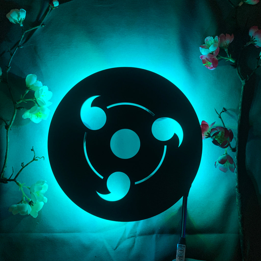 Naruto Sharingan anime silhouette light