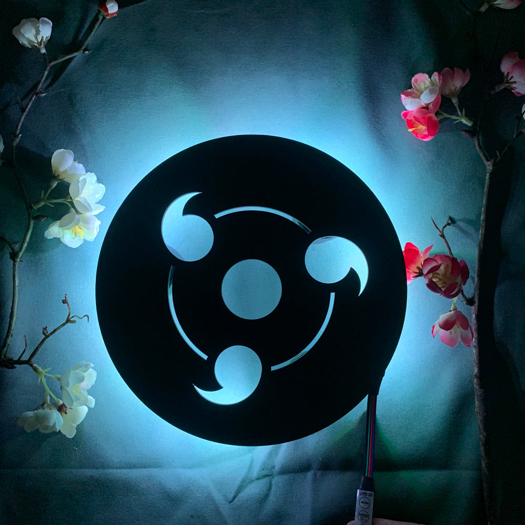 Naruto Sharingan anime silhouette light