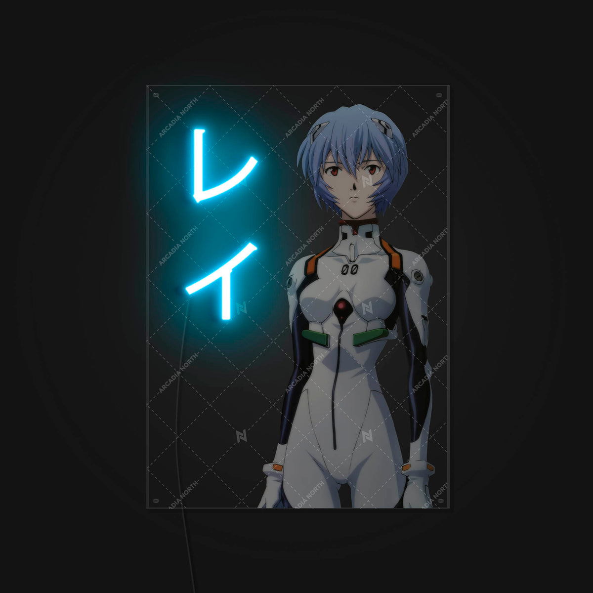 Neon Genesis Evangelion | Rei Katakana - AURALIGHT™ LED Poster