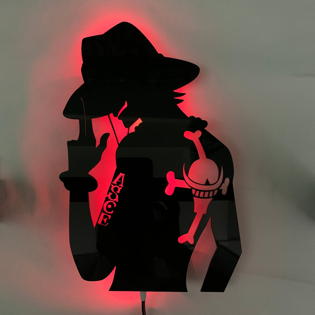 One Piece Portgas D. Ace anime silhouette light