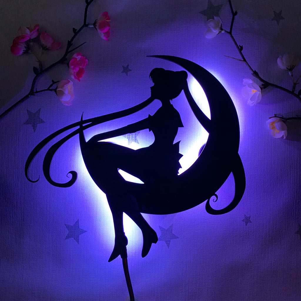 Sailor Moon Usagi Tsukino anime silhouette light