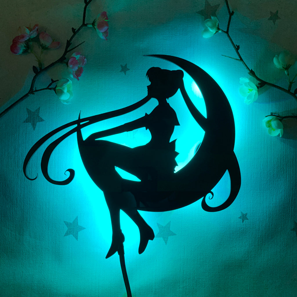Sailor Moon Usagi Tsukino anime silhouette light